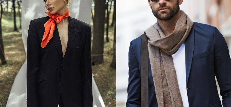 how to wear a scarf with a blazer