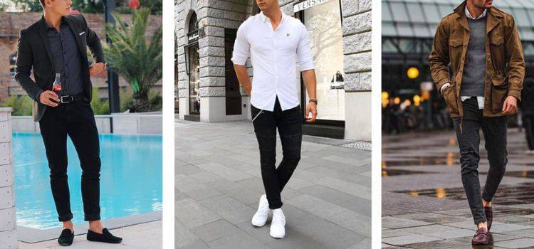 what goes with black jeans mens
