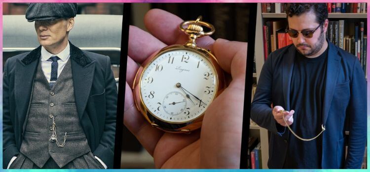 how to wear a pocket watch with a suit