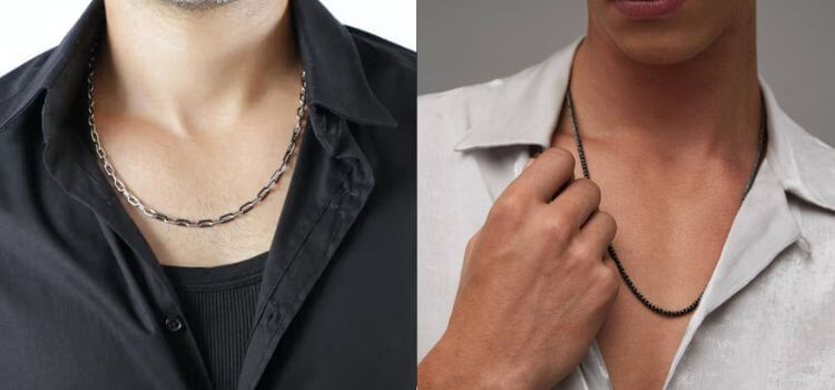 how to wear a chain with a dress shirt
