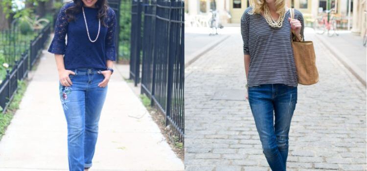how to wear pearl necklace with jeans